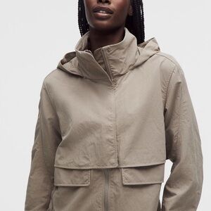 Women's Tan Hooded Jacket